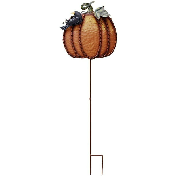 Small Tin Ornament Sign Pumpkins Farm Arrow #27605 PBK Fall Decor